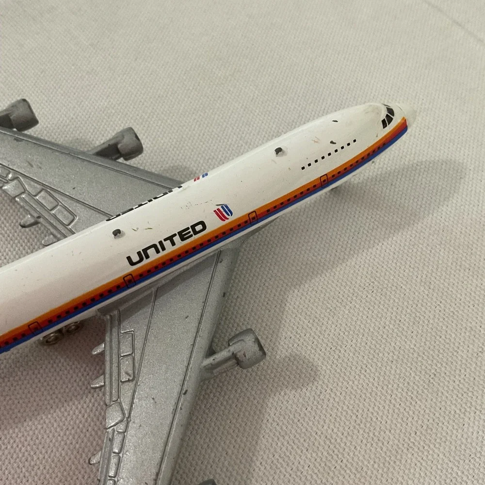 Ertl United Airlines Boeing 747 Diecast Airplane Saul Bass Livery Toy Vintage